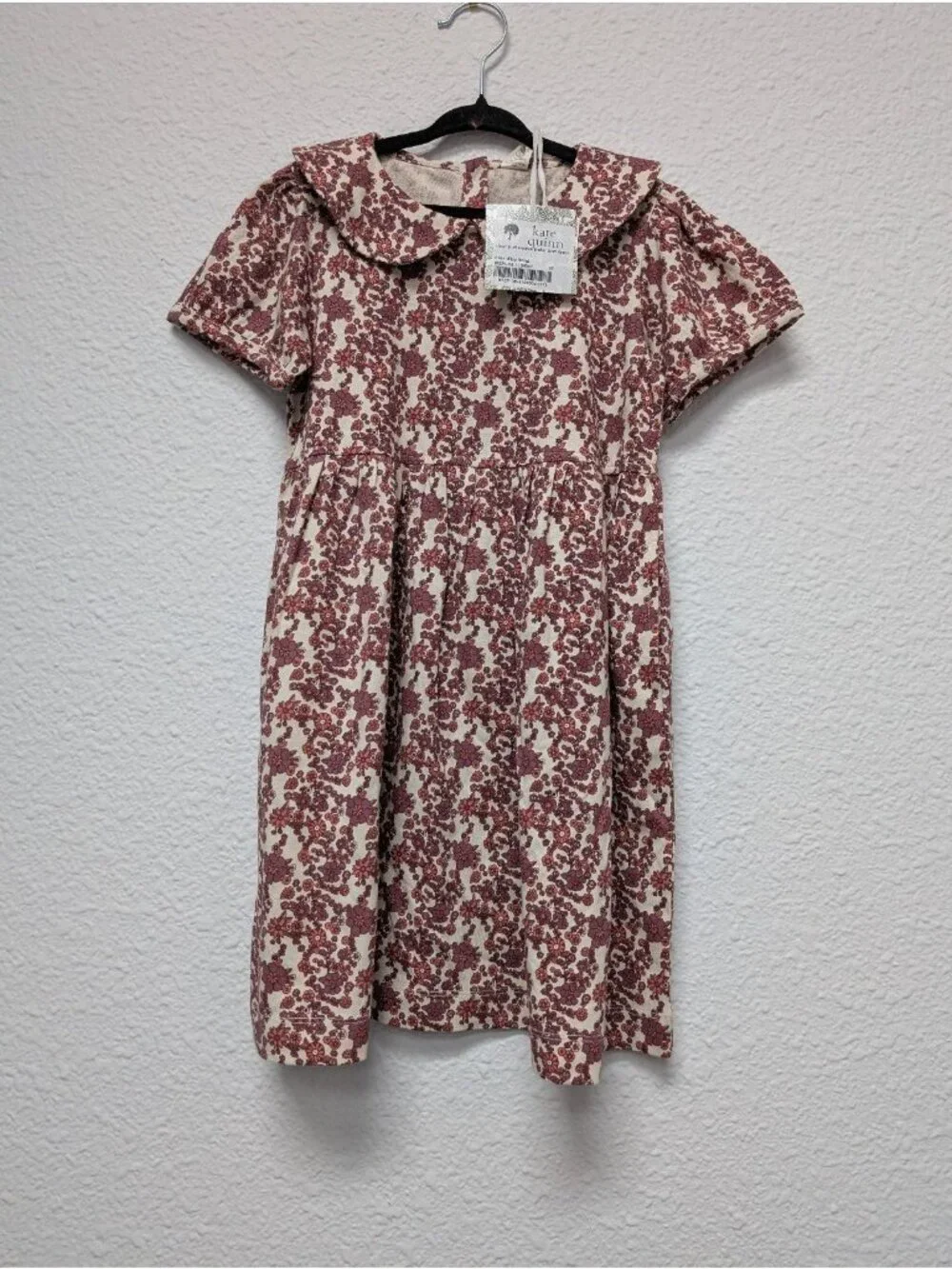Kate Quinn Organic Cotton Clay Ditsy Floral Peter Pan Collar Dress 6Y
